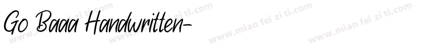 Go Baaa Handwritten字体转换